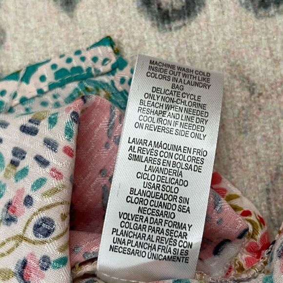 Democracy short sleeve Boho patchwork print top size medium - Picture 9 of 9